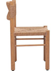 Iska Natural Wood Armless Dining Chair 2PC - LOOMLAN - Zuo Modern - Outdoor Dining Chairs