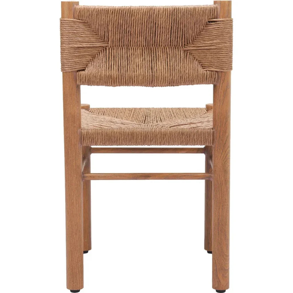 Iska Natural Wood Armless Dining Chair 2PC - LOOMLAN - Zuo Modern - Outdoor Dining Chairs