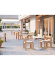 Island Aluminum Brown Dining Chair 2PC - LOOMLAN - Zuo Modern - Outdoor Dining Chairs