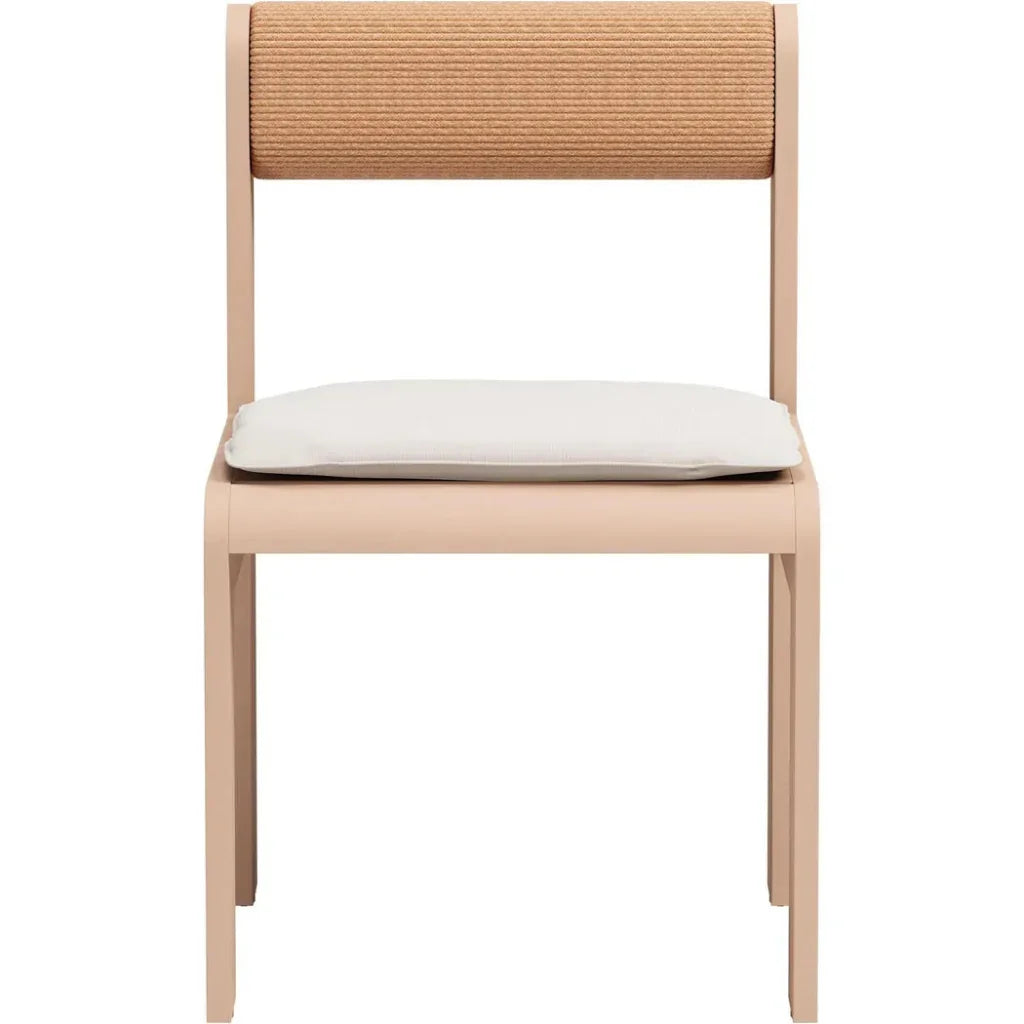 Island Aluminum Brown Dining Chair 2PC - LOOMLAN - Zuo Modern - Outdoor Dining Chairs