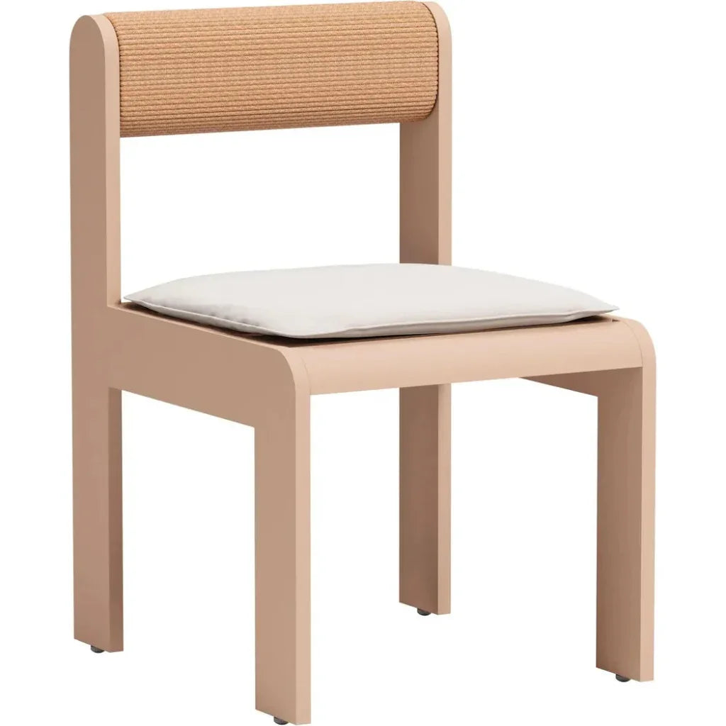 Island Aluminum Brown Dining Chair 2PC - LOOMLAN - Zuo Modern - Outdoor Dining Chairs