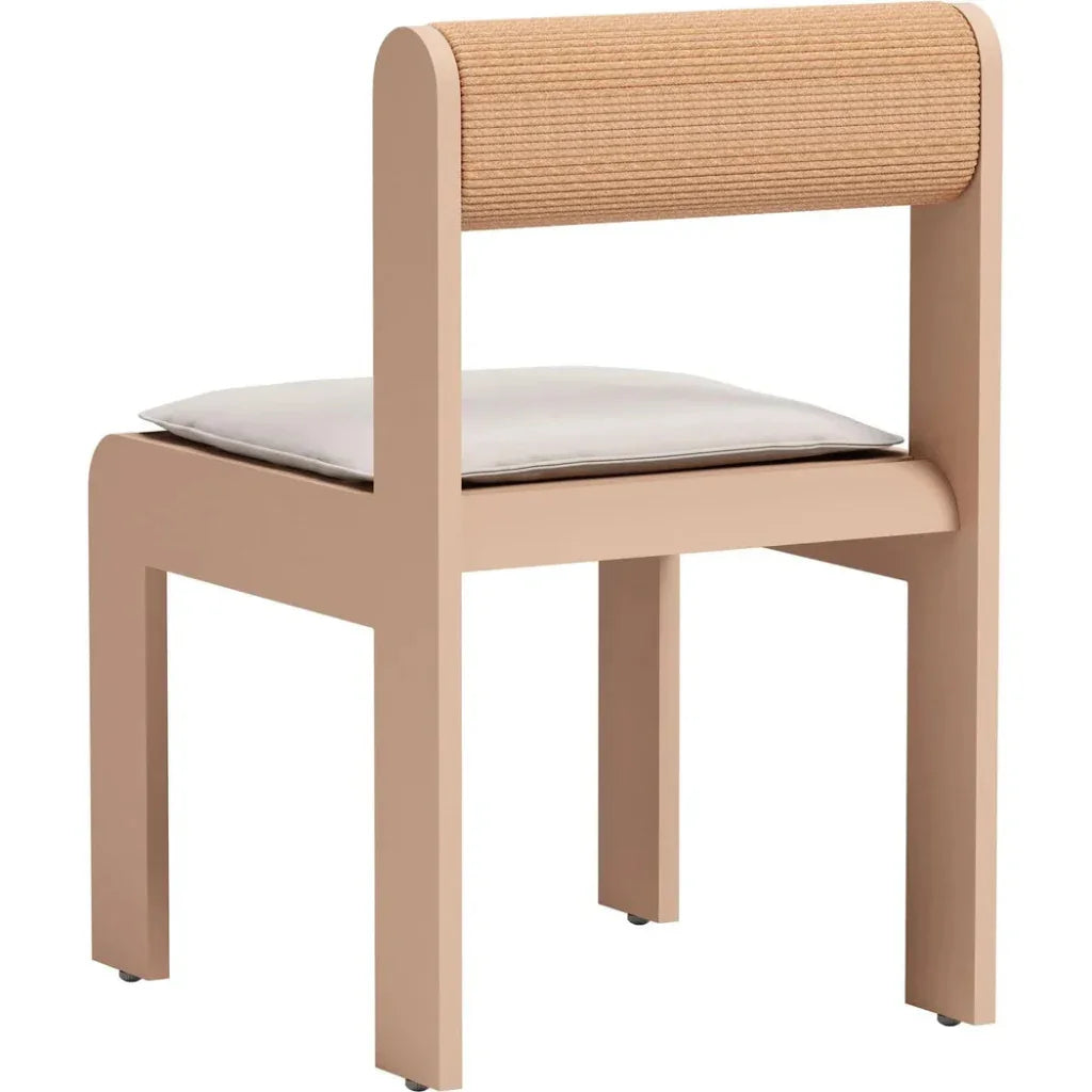 Island Aluminum Brown Dining Chair 2PC - LOOMLAN - Zuo Modern - Outdoor Dining Chairs