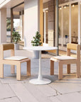 Island Aluminum Brown Dining Chair 2PC - LOOMLAN - Zuo Modern - Outdoor Dining Chairs