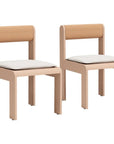 Island Aluminum Brown Dining Chair 2PC - LOOMLAN - Zuo Modern - Outdoor Dining Chairs