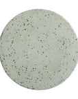 Emissary Jag 18.5 in. Round Pale Green Terrazzo Garden Stool