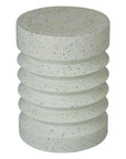 Emissary Jag 18.5 in. Round Pale Green Terrazzo Garden Stool
