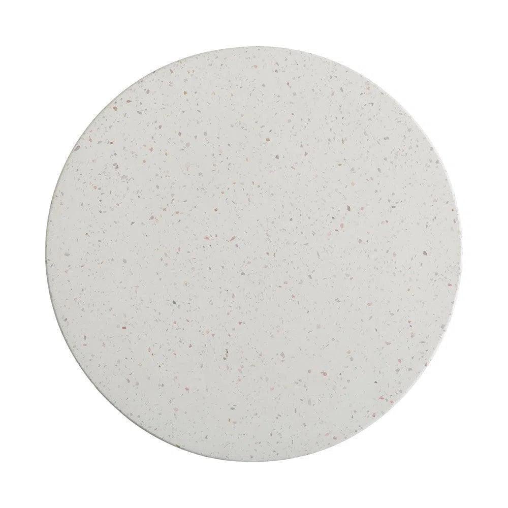 Emissary Jag 18.5 in. Round Pale Green Terrazzo Garden Stool