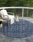 LOOMLAN Rugs Jane Blue Washable Indoor-Outdoor Rug