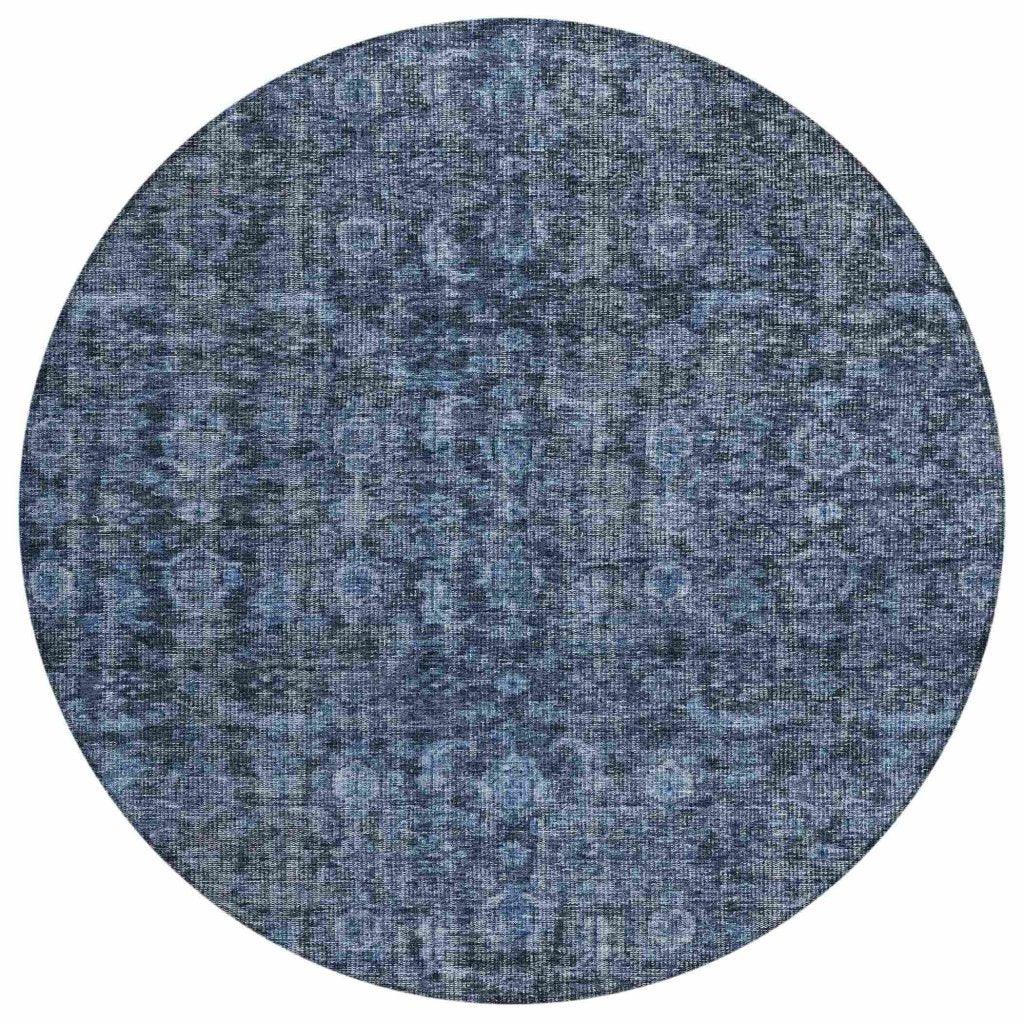LOOMLAN Rugs Jane Blue Washable Indoor-Outdoor Rug
