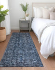 LOOMLAN Rugs Jane Blue Washable Indoor-Outdoor Rug