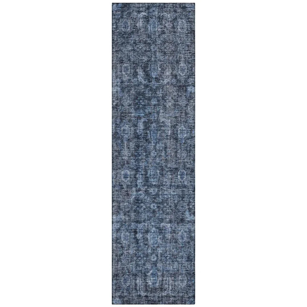 LOOMLAN Rugs Jane Blue Washable Indoor-Outdoor Rug