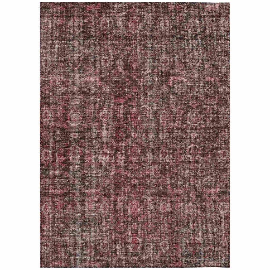 LOOMLAN Rugs Jane Pink Washable Indoor-Outdoor Rug