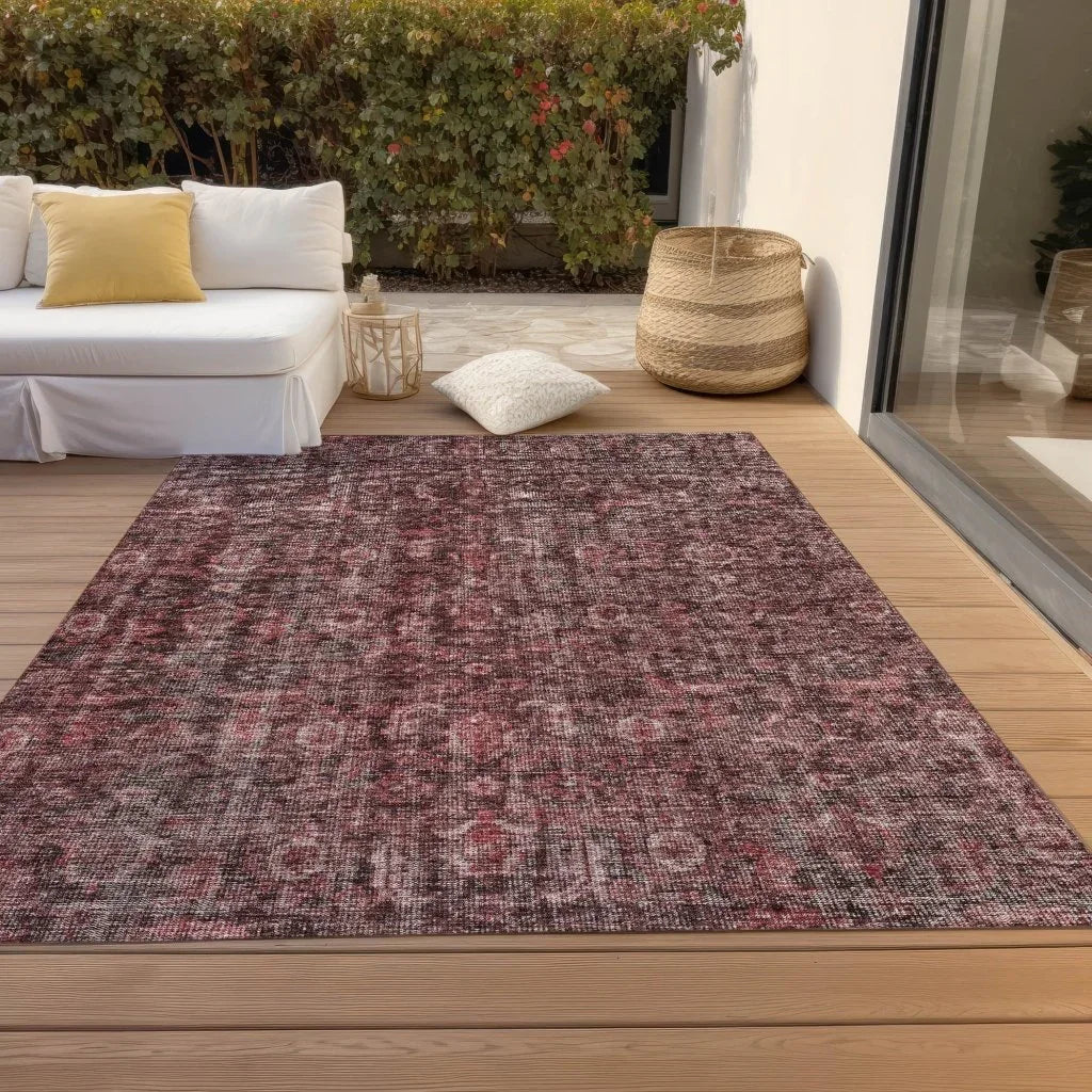 LOOMLAN Rugs Jane Pink Washable Indoor-Outdoor Rug