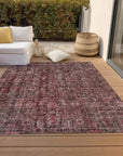 LOOMLAN Rugs Jane Pink Washable Indoor-Outdoor Rug
