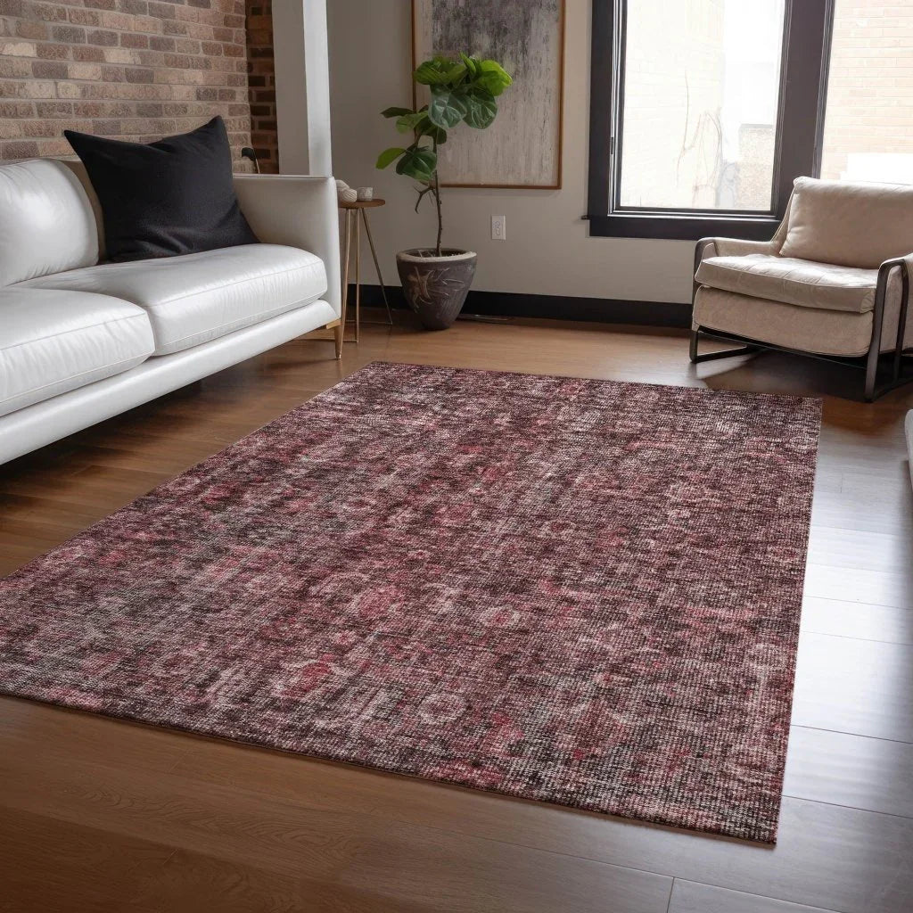 LOOMLAN Rugs Jane Pink Washable Indoor-Outdoor Rug