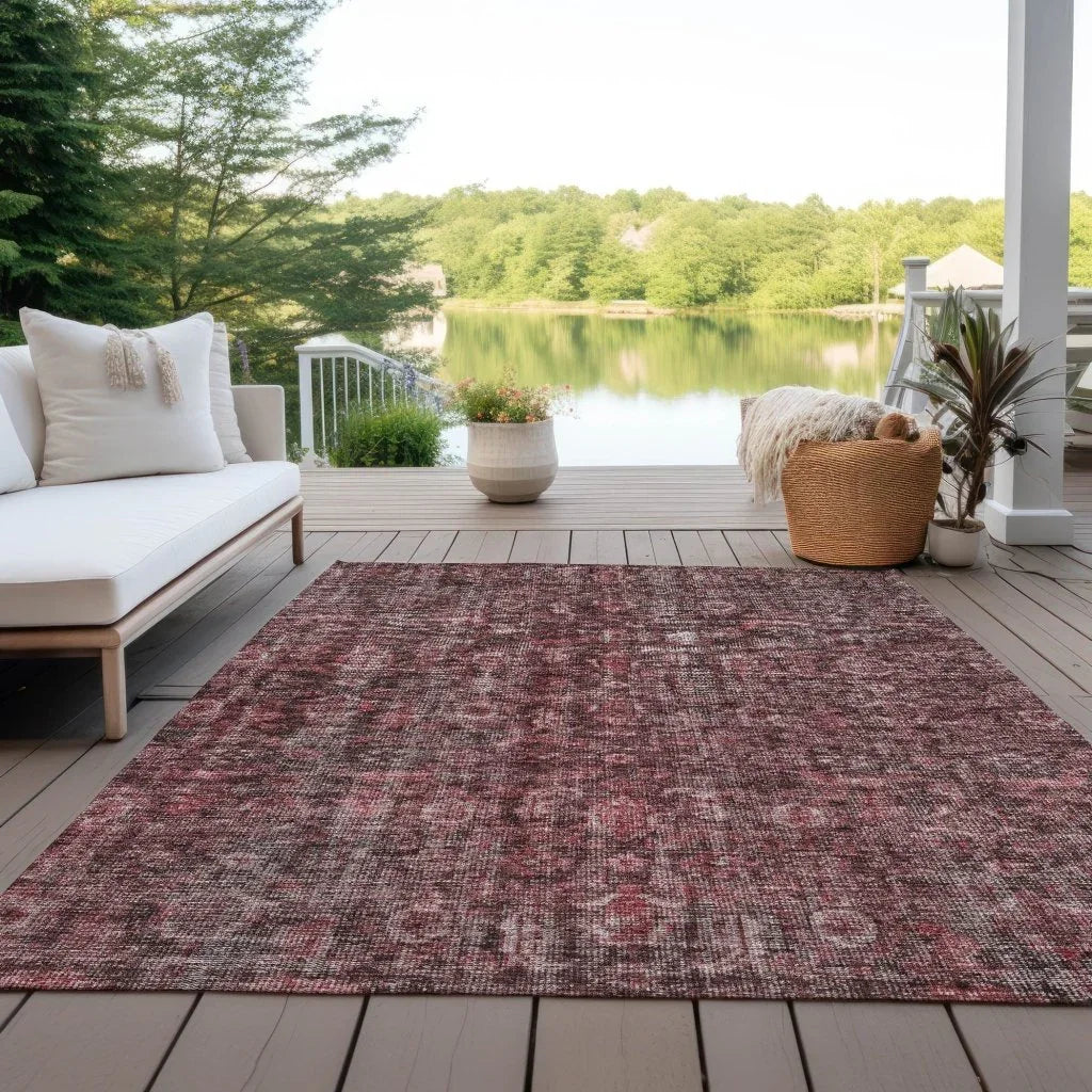 LOOMLAN Rugs Jane Pink Washable Indoor-Outdoor Rug
