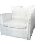 Jason Outdoor Slipcovered Chair White - LOOMLAN - Artesia - Outdoor Lounge Chairs