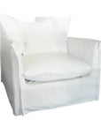 Jason Outdoor Slipcovered Chair White - LOOMLAN - Artesia - Outdoor Lounge Chairs