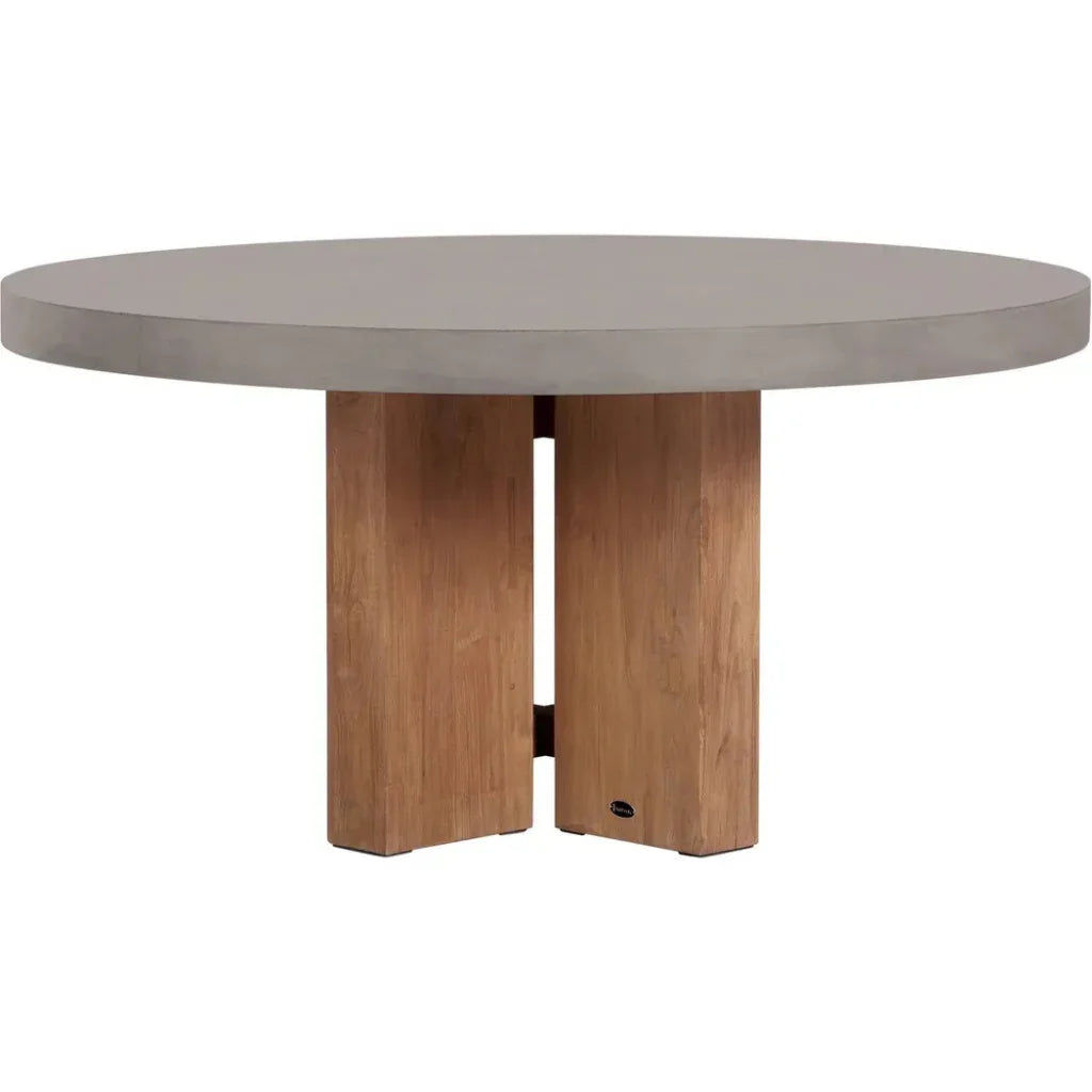 Seasonal Living Java Outdoor Teak &amp; Concrete Dining Table - Slate Gray