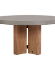 Seasonal Living Java Outdoor Teak & Concrete Dining Table - Slate Gray
