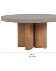 Seasonal Living Java Outdoor Teak & Concrete Dining Table - Slate Gray