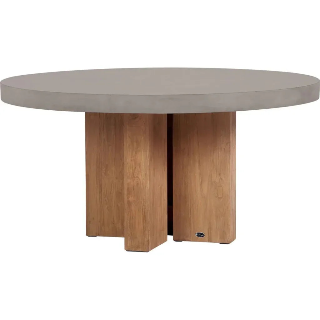 Seasonal Living Java Outdoor Teak &amp; Concrete Dining Table - Slate Gray