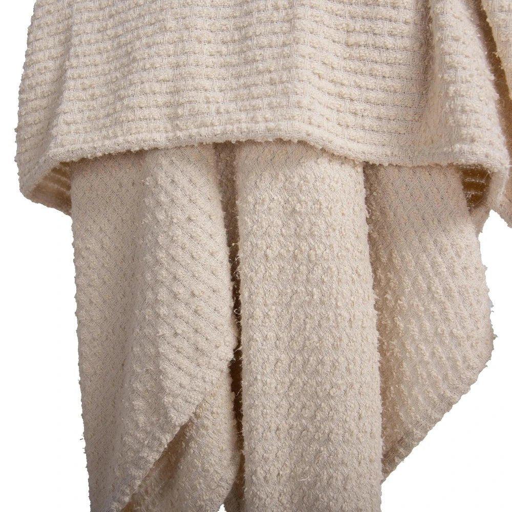 LOOMLAN Jay Cream Outdoor Throw Blanket