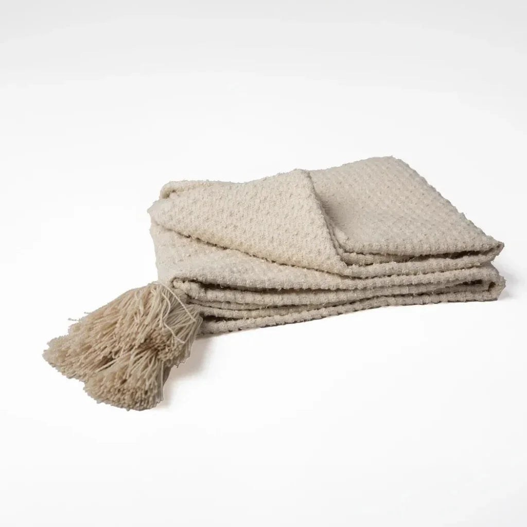 LOOMLAN Jay Cream Outdoor Throw Blanket