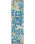 LOOMLAN Rugs Jetra Blue Washable Indoor-Outdoor Rug