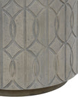 Trellis Concrete Round Outdoor End Table