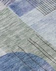 LOOMLAN Rugs Jude Blue Washable Indoor-Outdoor Rug