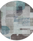 LOOMLAN Rugs Jude Teal Washable Indoor-Outdoor Rug