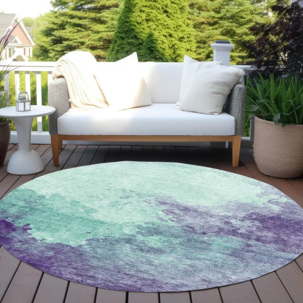 LOOMLAN Rugs Julian Blue Washable Indoor-Outdoor Rug