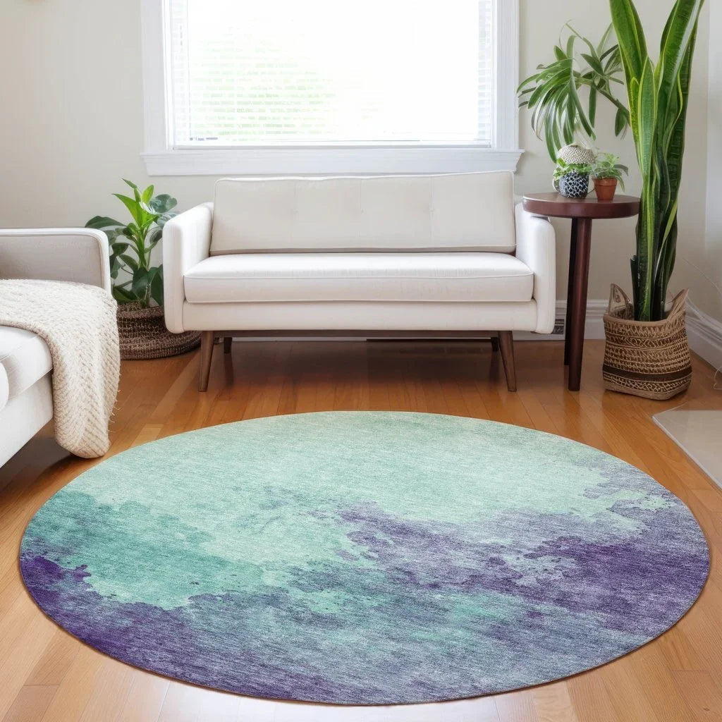 LOOMLAN Rugs Julian Blue Washable Indoor-Outdoor Rug