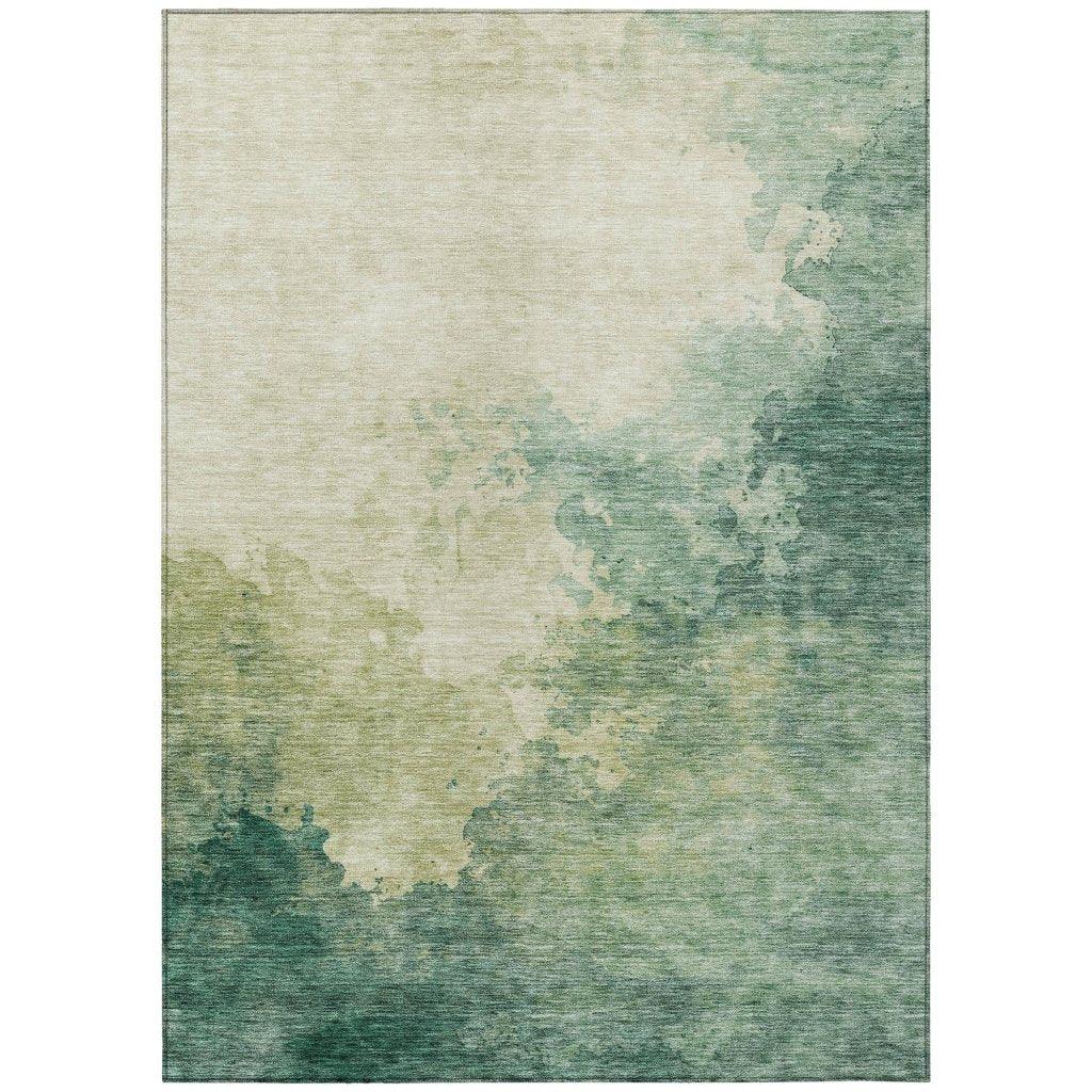 LOOMLAN Rugs Julian Green Washable Indoor-Outdoor Rug