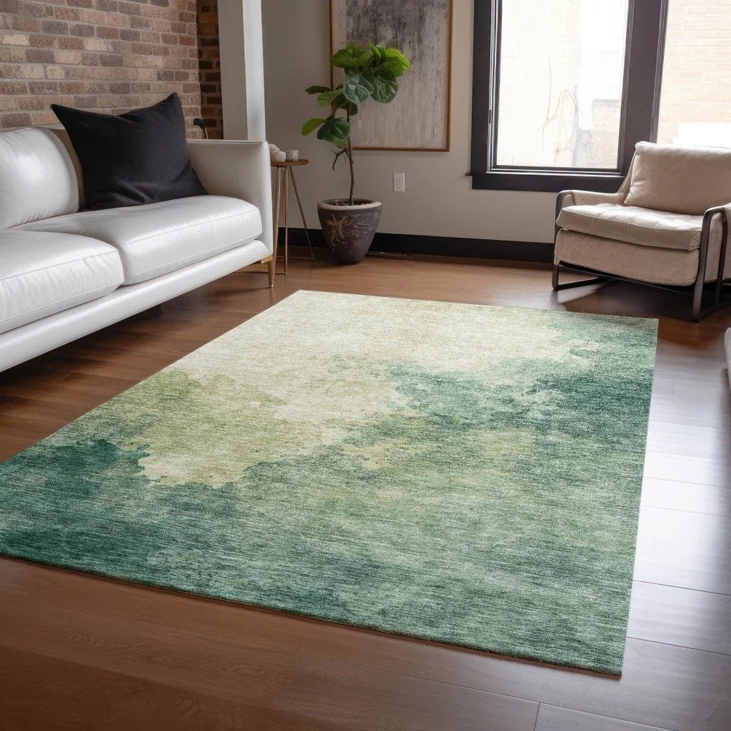 LOOMLAN Rugs Julian Green Washable Indoor-Outdoor Rug