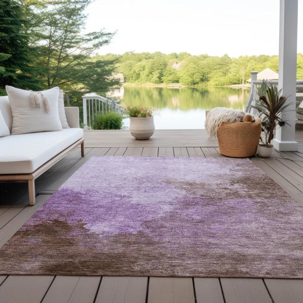 LOOMLAN Rugs Julian Lavender Washable Indoor-Outdoor Rug