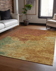 LOOMLAN Rugs Julian Orange Washable Indoor-Outdoor Rug