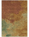 LOOMLAN Rugs Julian Orange Washable Indoor-Outdoor Rug