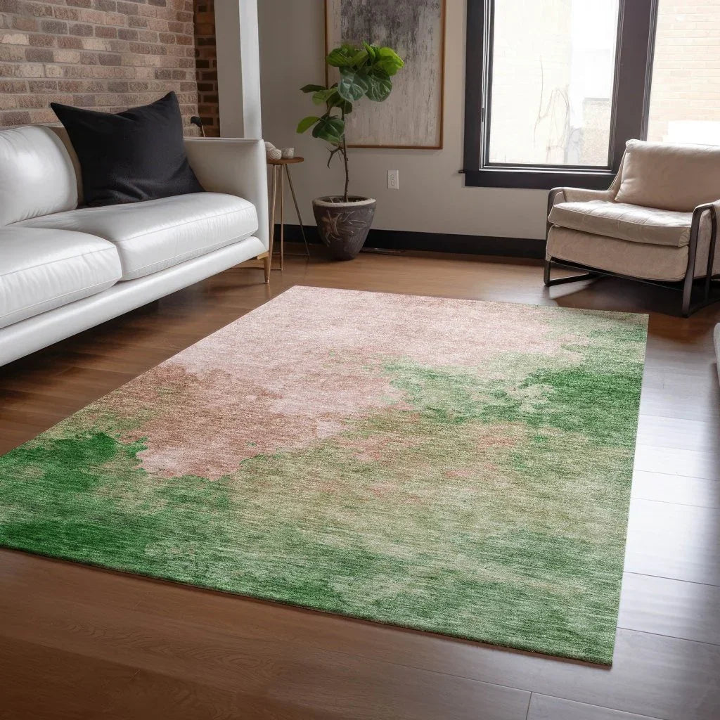 LOOMLAN Rugs Julian Pink Washable Indoor-Outdoor Rug