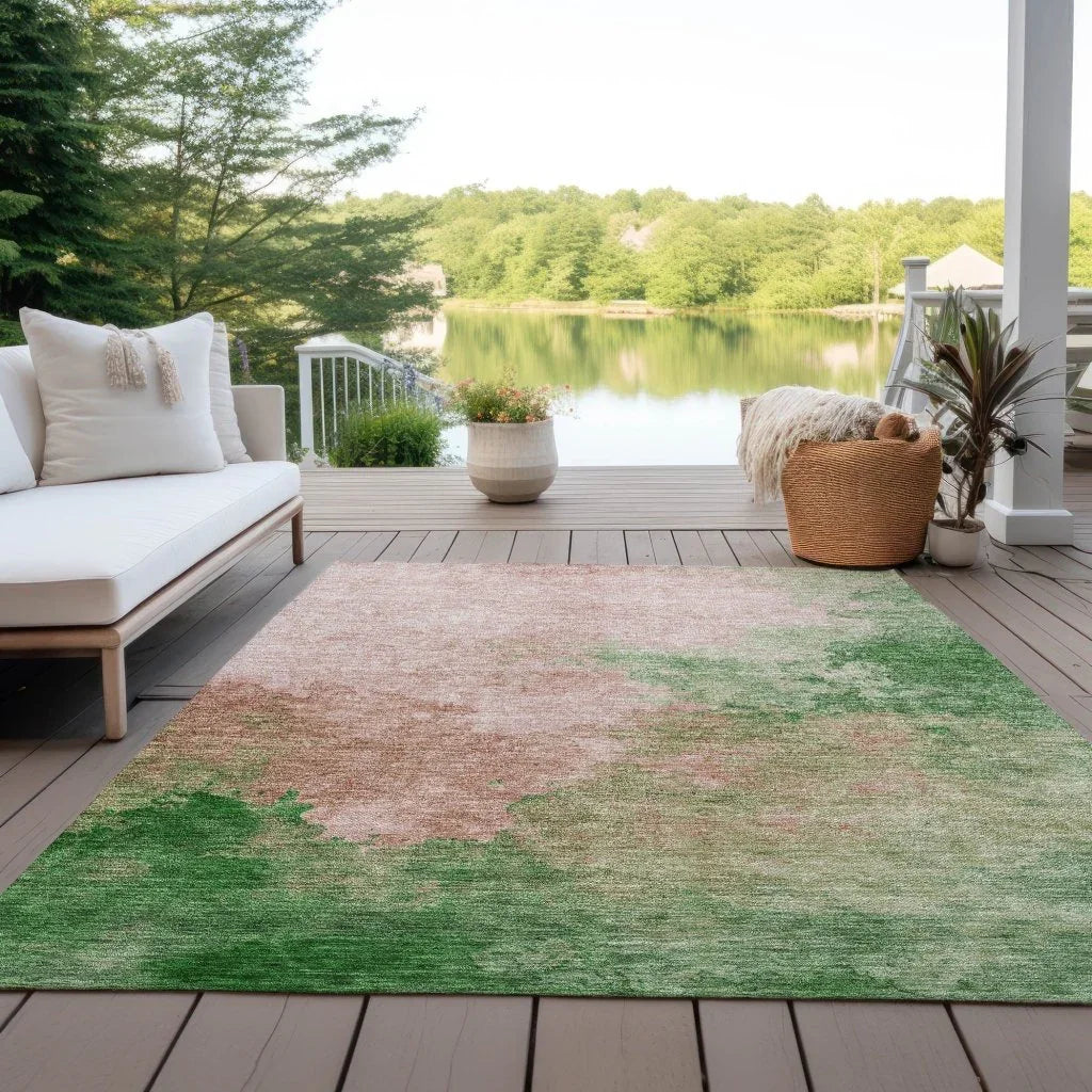 LOOMLAN Rugs Julian Pink Washable Indoor-Outdoor Rug