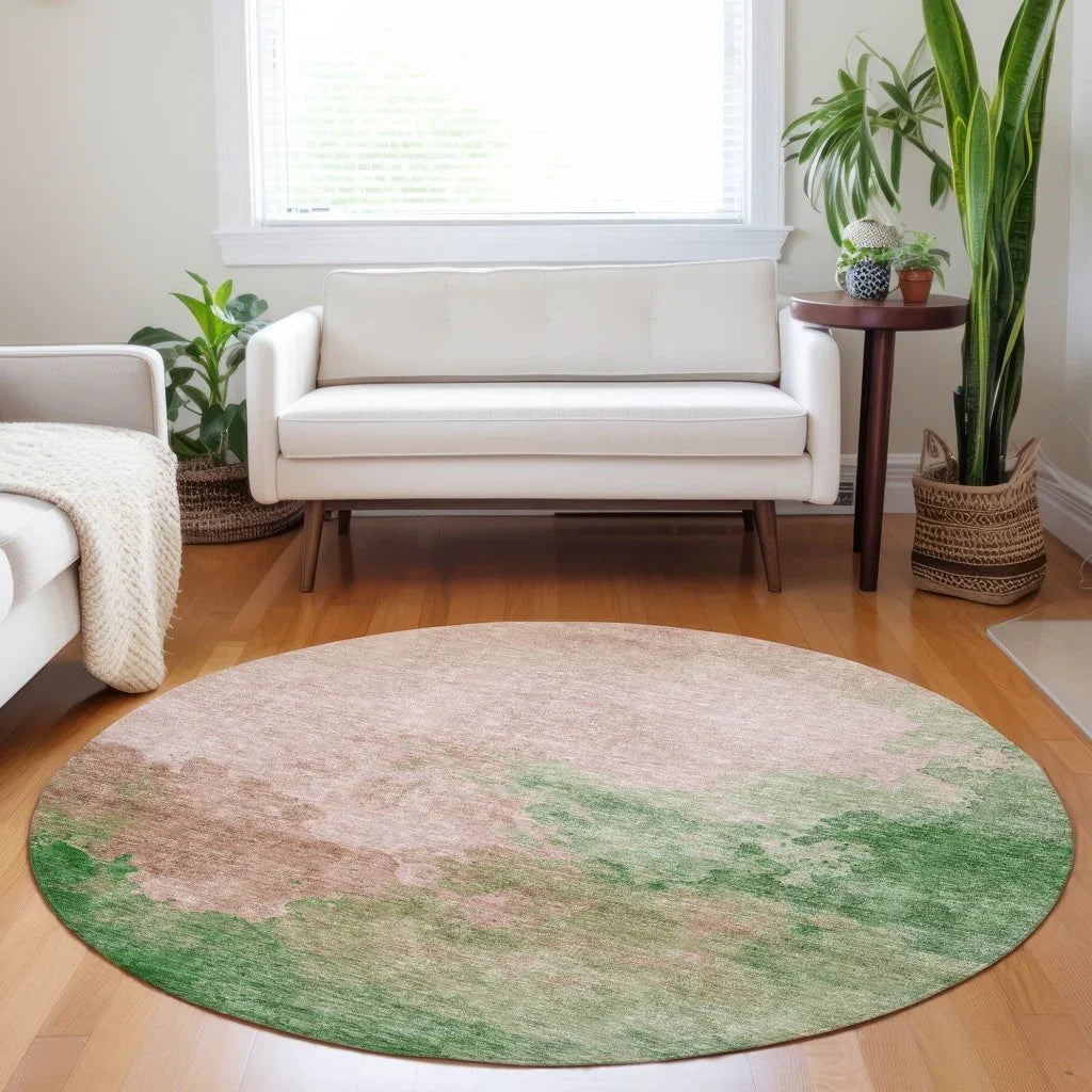 LOOMLAN Rugs Julian Pink Washable Indoor-Outdoor Rug