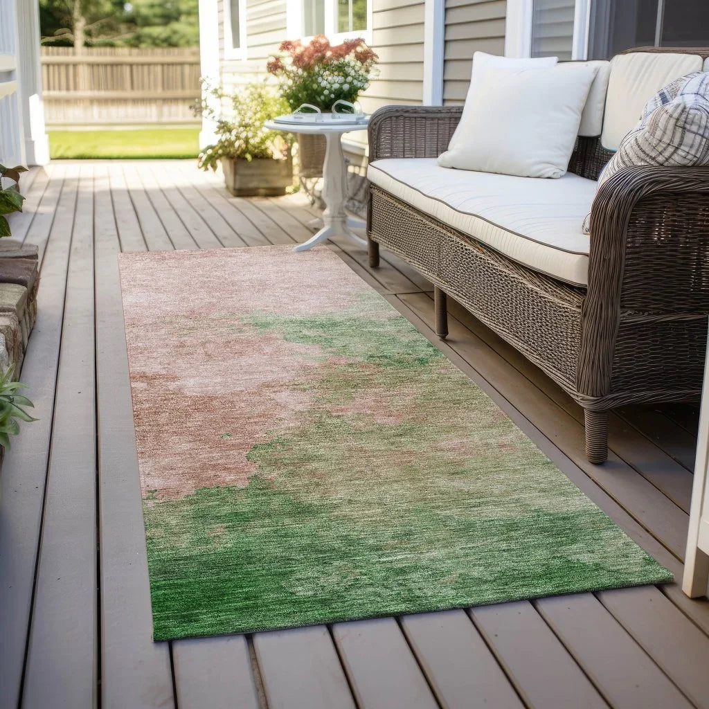 LOOMLAN Rugs Julian Pink Washable Indoor-Outdoor Rug