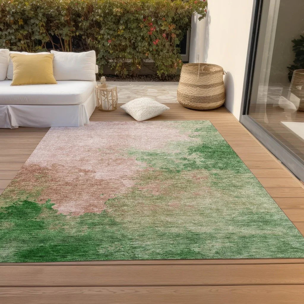 LOOMLAN Rugs Julian Pink Washable Indoor-Outdoor Rug