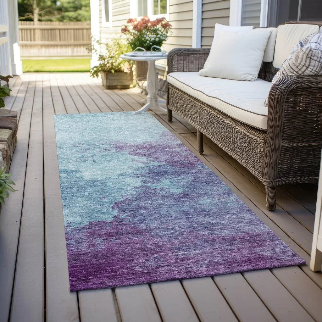 LOOMLAN Rugs Julian Sky Washable Indoor-Outdoor Rug