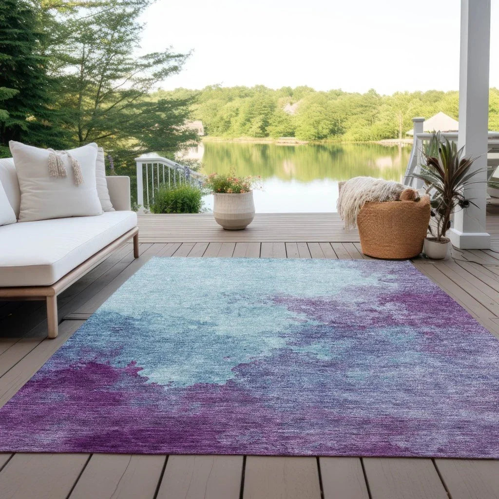 LOOMLAN Rugs Julian Sky Washable Indoor-Outdoor Rug
