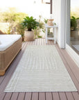LOOMLAN Rugs Junia Beige Washable Indoor-Outdoor Rug