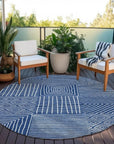 LOOMLAN Rugs Junia Blue Washable Indoor-Outdoor Rug