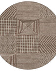 LOOMLAN Rugs Junia Brown Washable Indoor-Outdoor Rug