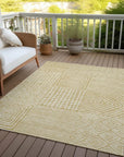 LOOMLAN Rugs Junia Gold Washable Indoor-Outdoor Rug